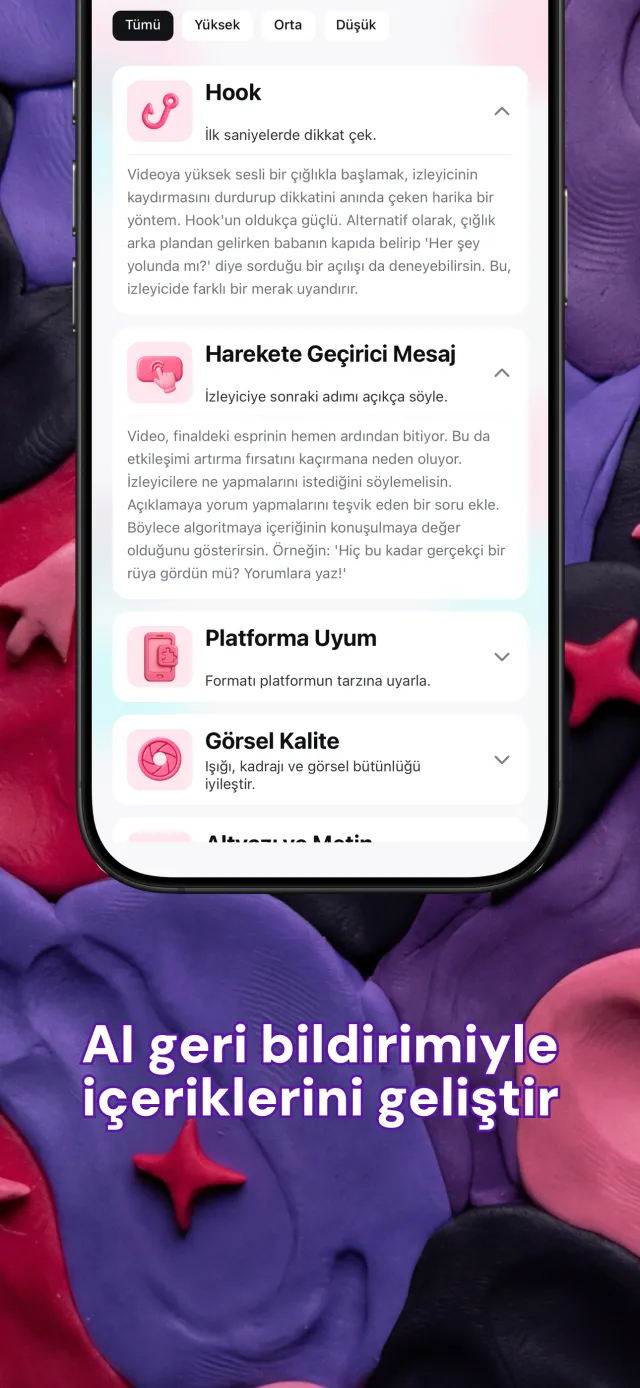 Viral IQ açılış, hikâye, tempo ve harekete geçirici mesaj için analiz önerileri
